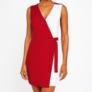 Carolina Herrera stretch white red dress size M